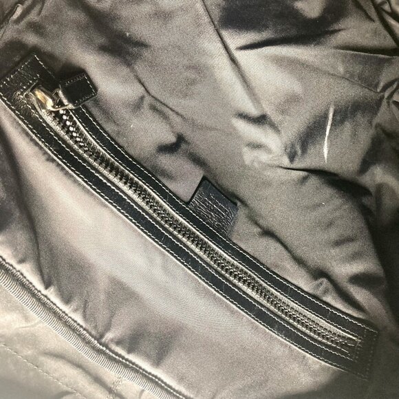 GUCCI Black Canvas Backpack